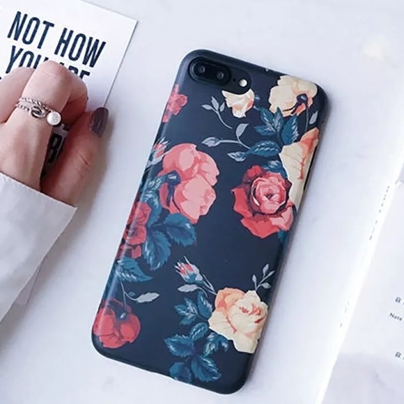 LAST 1! iPhone 7+/8+ Soft Rose Floral Phone Case - Picture 3 of 4